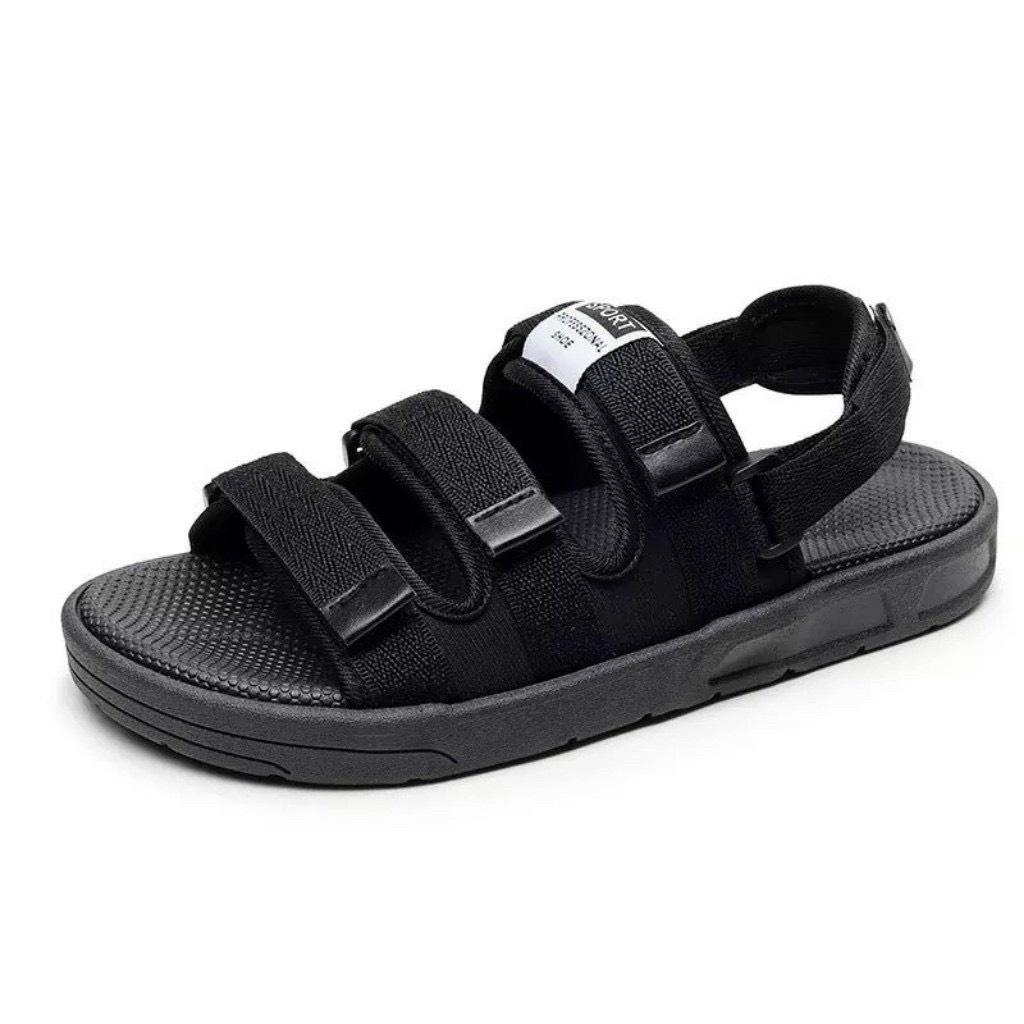 SANDAL ĐẾ TRẮNG ĐEN XÁM 3 QUAI NGANG