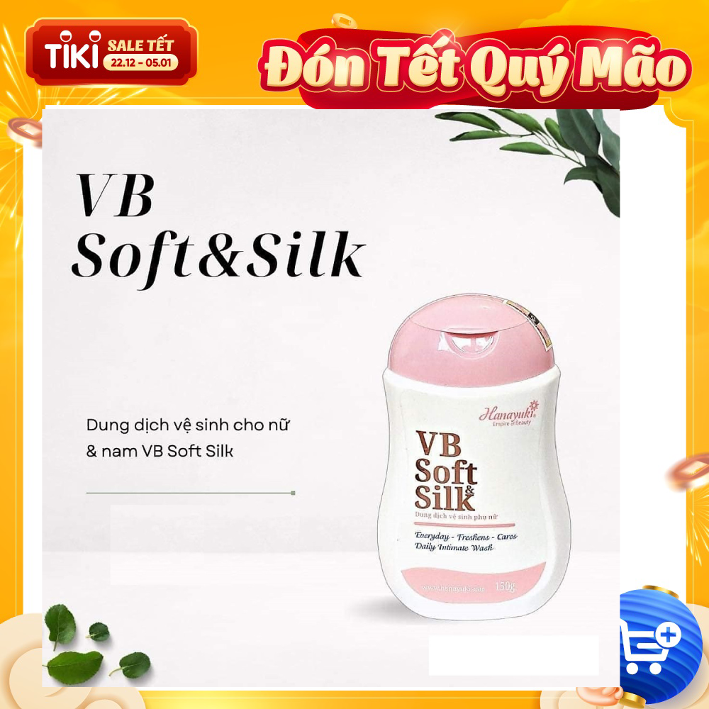 Dung dịch vệ sinh Phụ Nữ Hanayuki màu hồng VB Soft Silk - ddvs Hana phiên bản mới