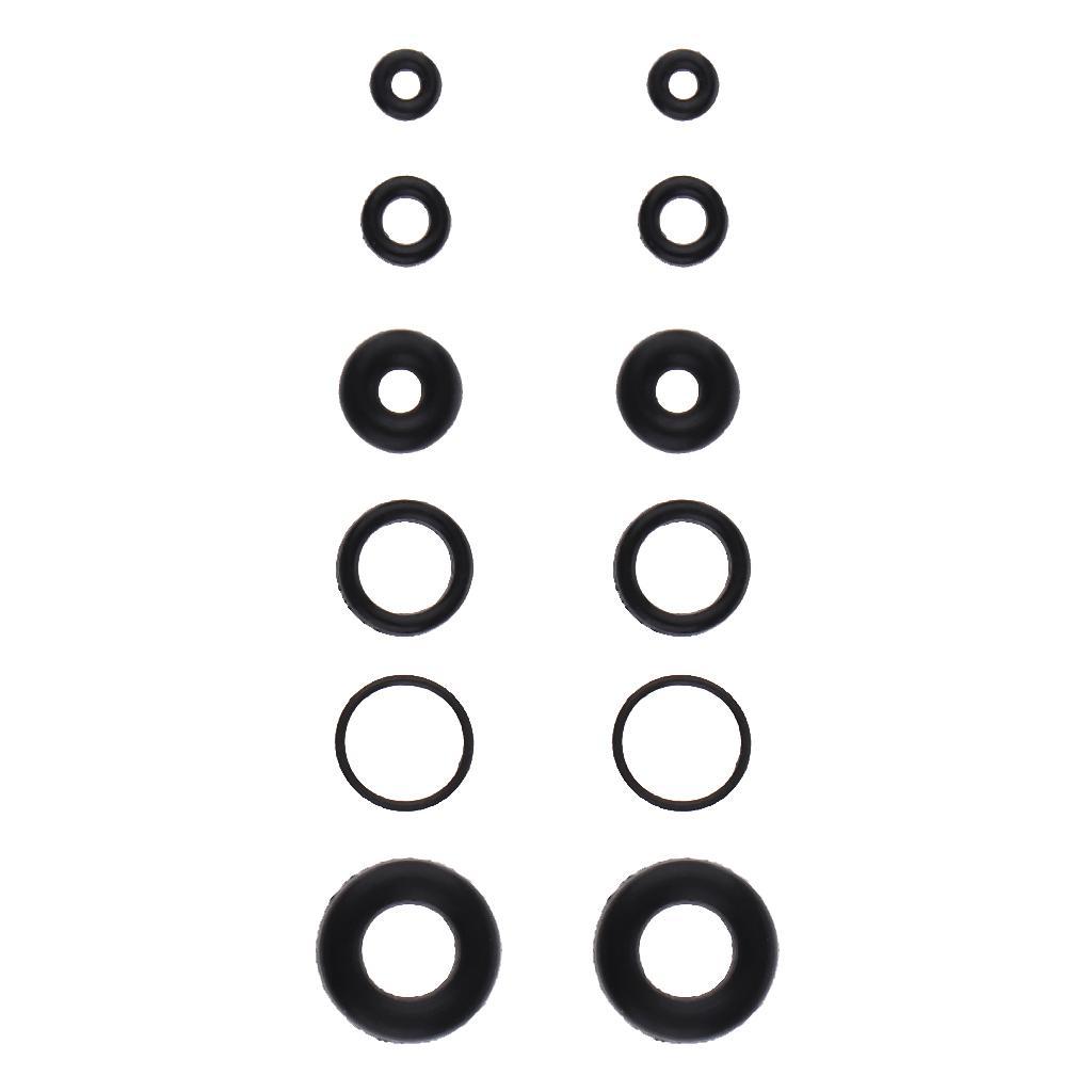 6 Set Black O-Ring Rubber Seals Suitable for Airbrush Internal Sealing Ring