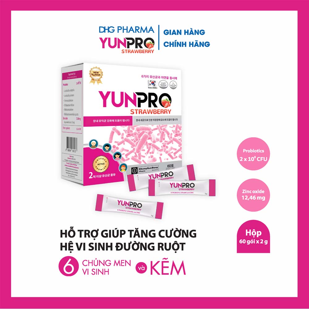 Combo TPCN Naturenz hỗ trợ hạ men gan và Men vi sinh bổ sung lợi khuẩn probiotic Yunpro vị dâu