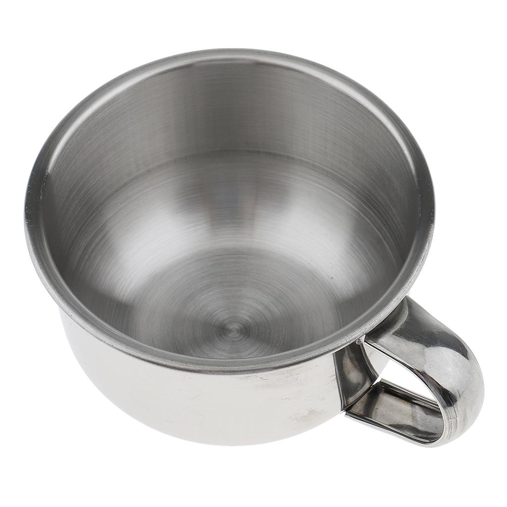 Stainless Steel Men's Shaving Mug Bowl Men Barber Beard Soap Cup for Brush