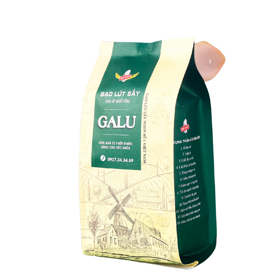 Gạo Lứt Sấy Rong Biển Galu Hũ(Túi) 500gram + Tặng sổ hướng dẫn cách ăn giảm cân sau 3 tuần ( Đầy đủ giấy VSATTP )