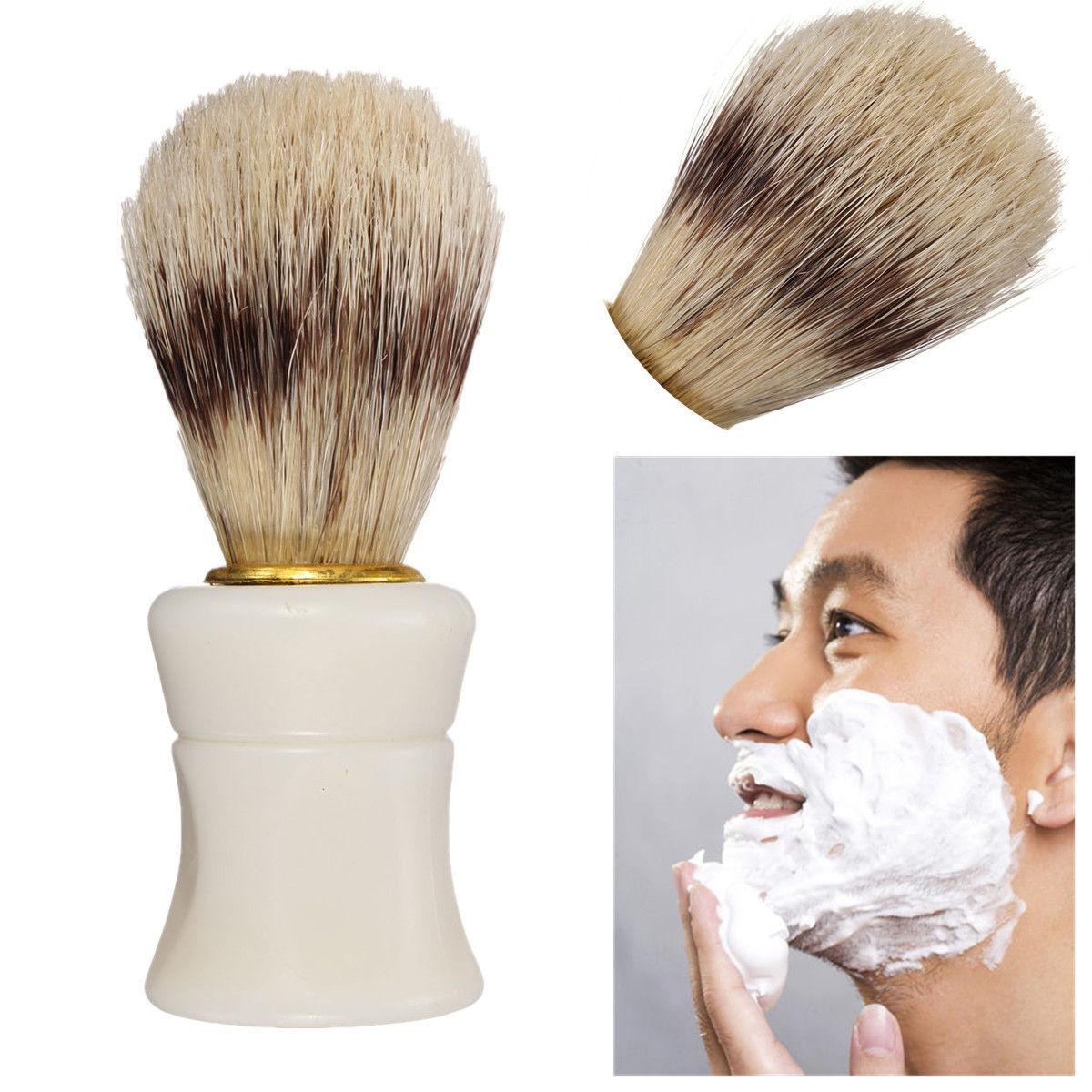 Plastic Handle Hair Shave Brush Bristle Shaving Tool