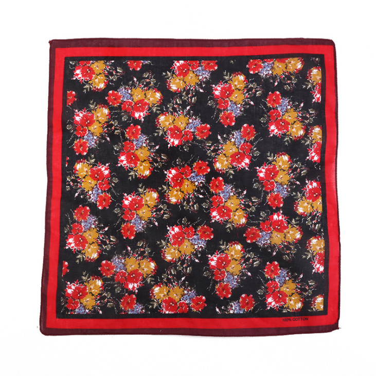 Khăn Bandana phong cách Vintage dễ thương 54x54cm - BDN06.11 hoa vintage