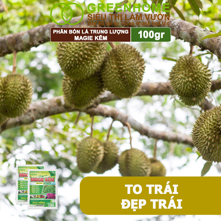 Phân Bón Lá Magie Kẽm, GreenHome, Gói 100GR, Chuyên Dùng Cho Hoa Kiểng