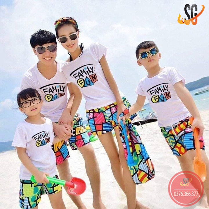 Quần áo đi biển cho gia đình hội nhóm đồng phục team building nam nữ nổi bật DDB50 DONGPHUCSG