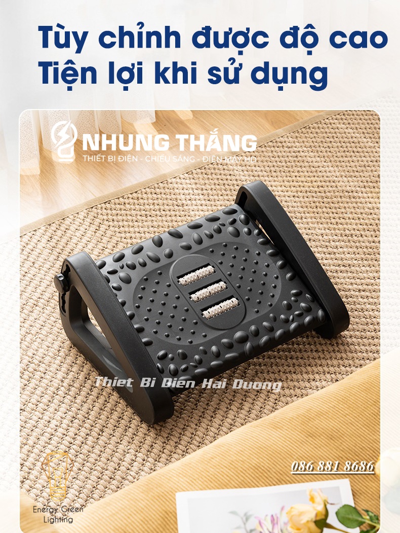 Ghế Kê Chân Văn Phòng CÔNG THÁI HỌC SK-430 Mát Xa - Ghế Gác Chân Văn Phòng Chống Đau Mỏi Toàn Thân - Có Video