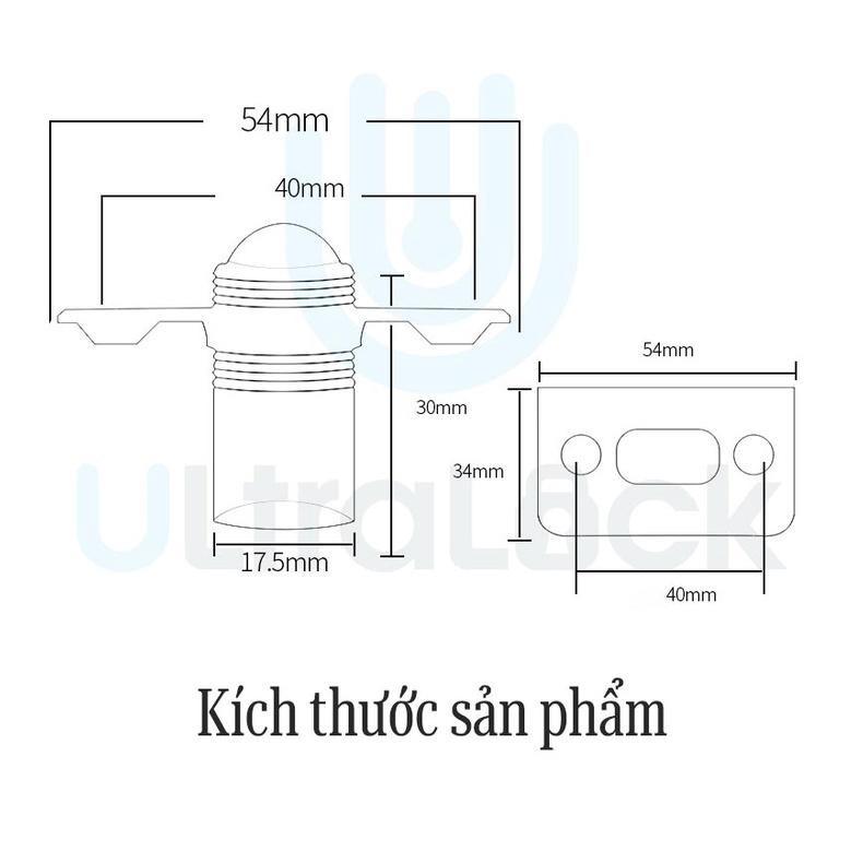 Chốt bi lò xo giữ cửa, cố định cửa, dùng cho cửa nội thất, cửa cổng v.v... Chất liệu thép không gỉ