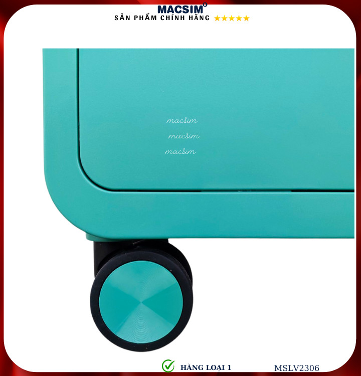 Vali cao cấp Macsim SMLV2306 cỡ 20 inch màu xanh (green)- Hàng loại 1