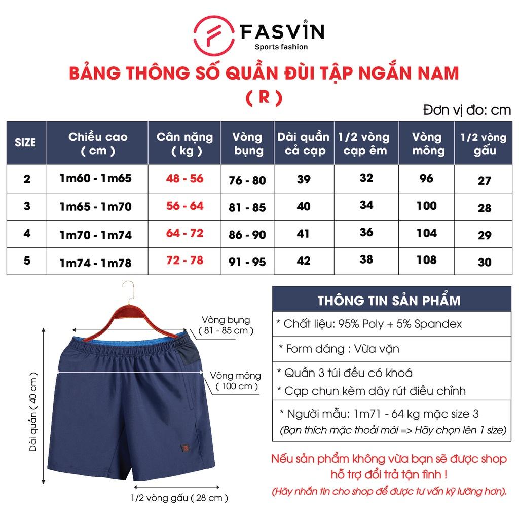 Quần đùi nam ngắn chạy bộ Fasvin R23562.HN vải Dù Gió nhẹ mát tiện dụng thể thao hay mặc nhà