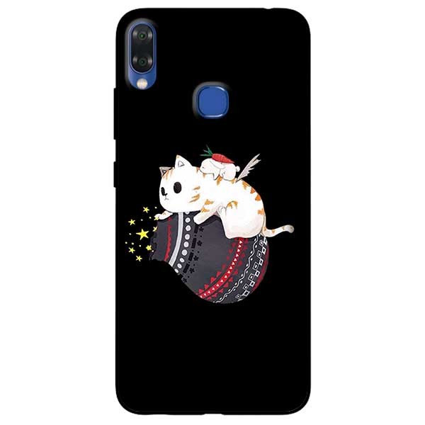 Ốp lưng dành cho Vsmart Joy 1+ mẫu Mèo Trắng Ôm Túi