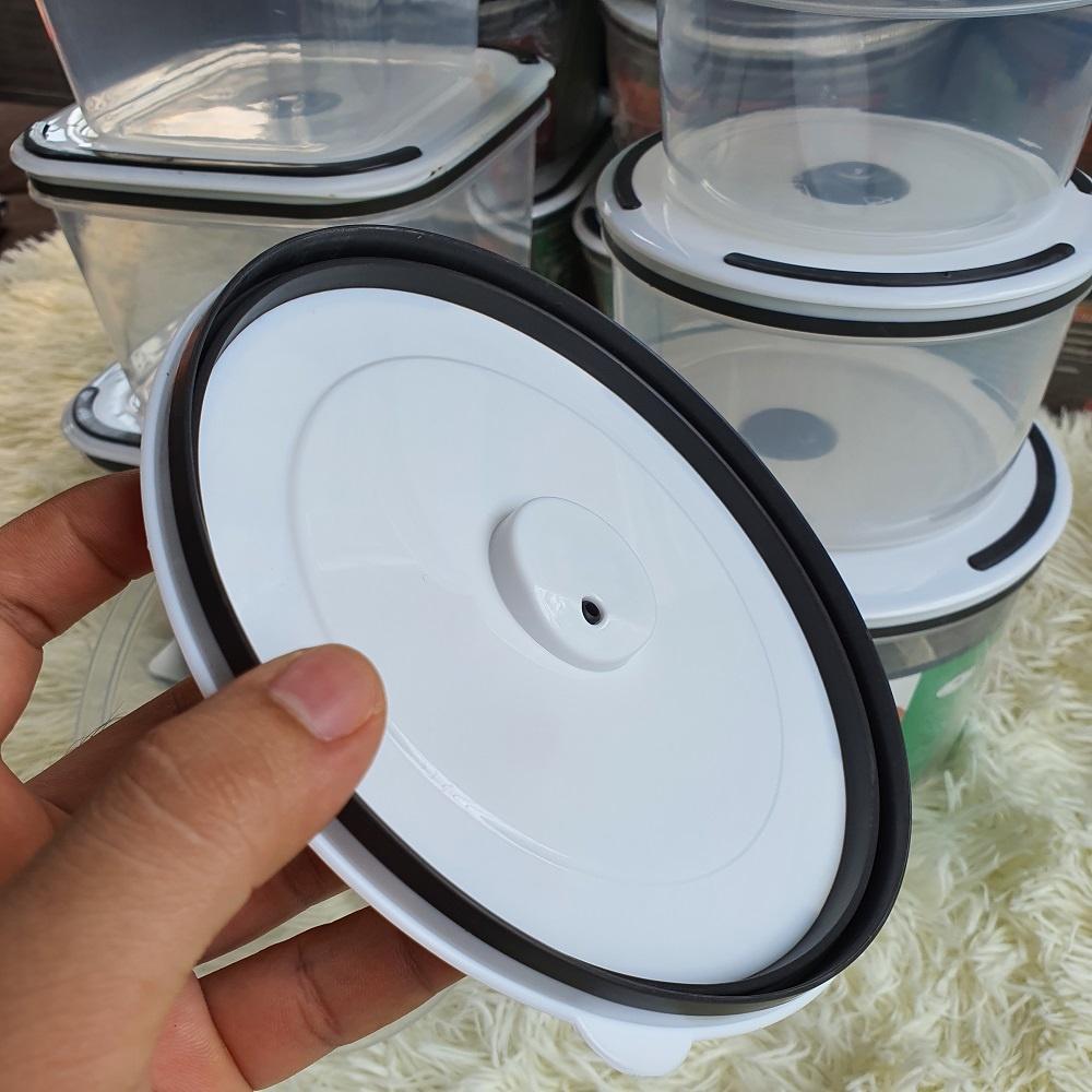 Combo 5 HỘP ĐỰNG THỰC PHẨM HÌNH TRÒN NHIỀU KÍCH CỠ SIÊU TIỆN DỤNG - 2900ML - Trữ đông thức ăn - Sử dụng lò vi sóng