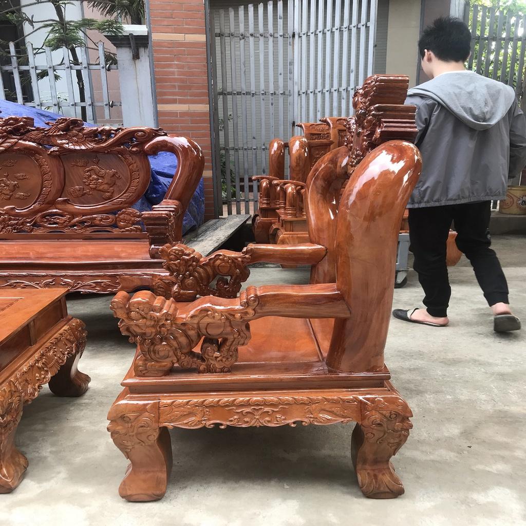 Bộ Bàn Ghế Nghê Phượng Gỗ Lim tay 12