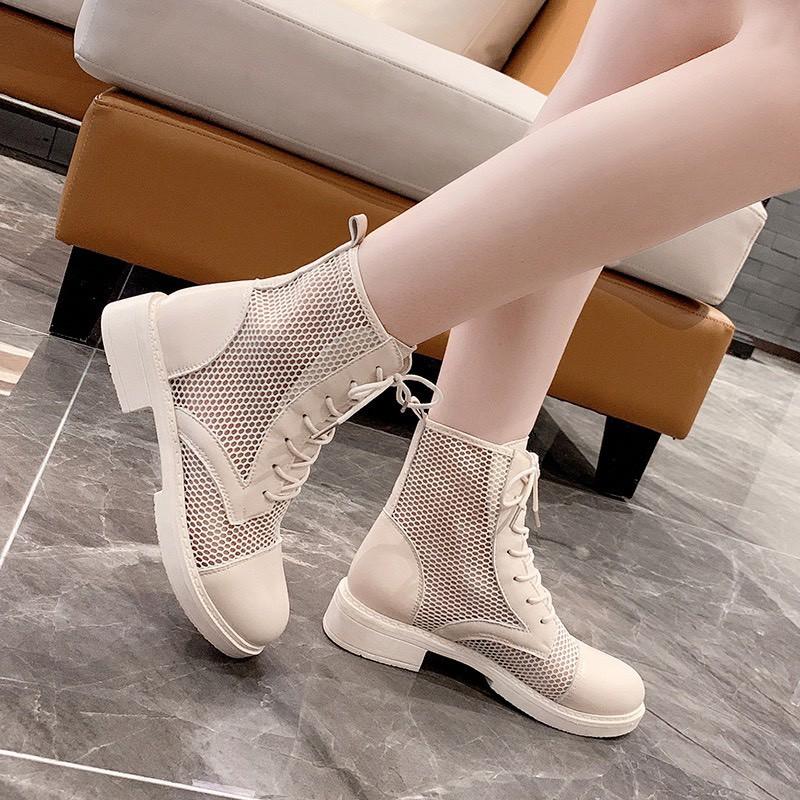 Bốt nữ cao cổ lưới thoáng khí cá tính (mã 5933 - BỐT LƯỚI