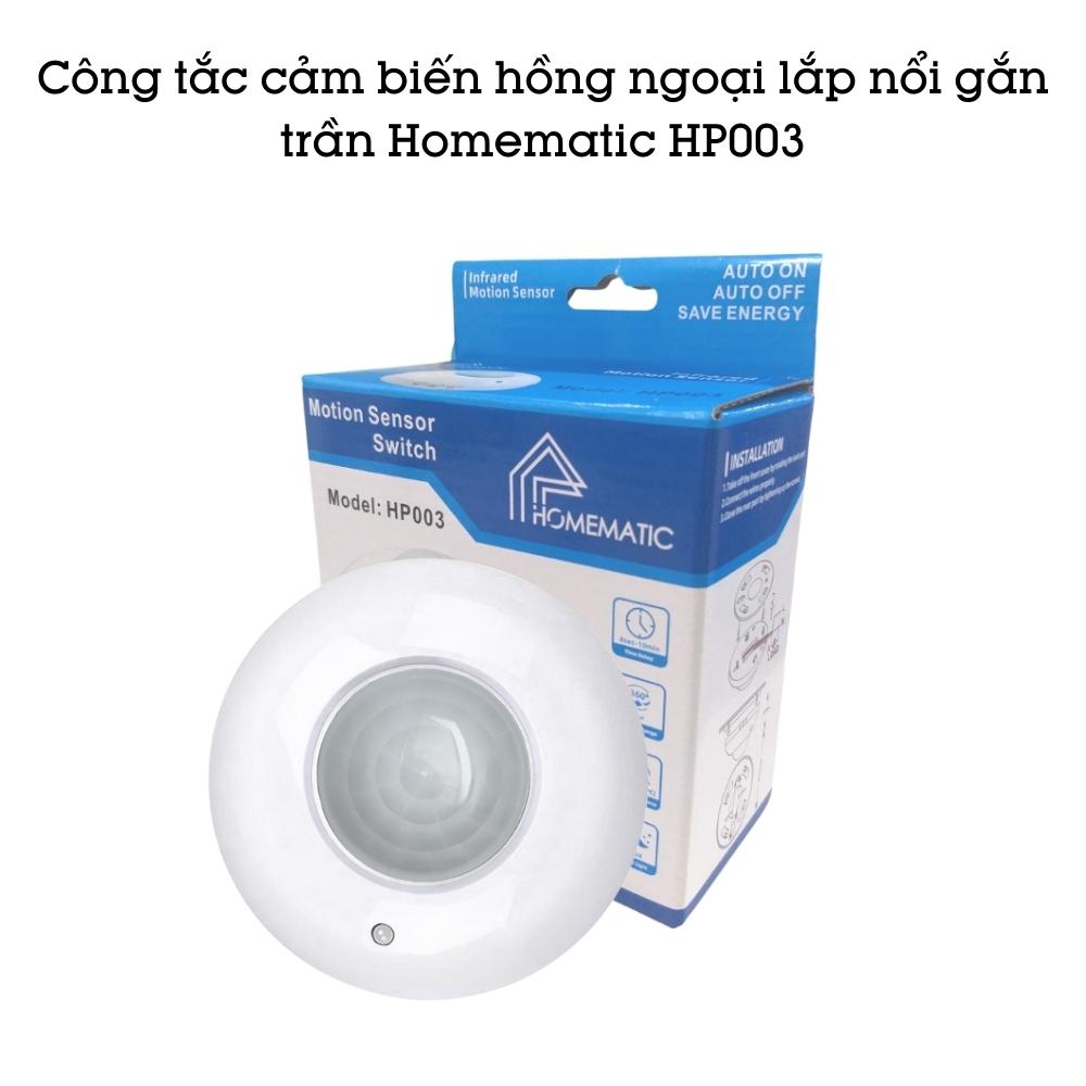 Công Tắc Cảm Biến Hồng Ngoại Thông Minh Lắp Nổi Gắn Trần Tự Đông Bật Tắt Đèn Homematic HP003