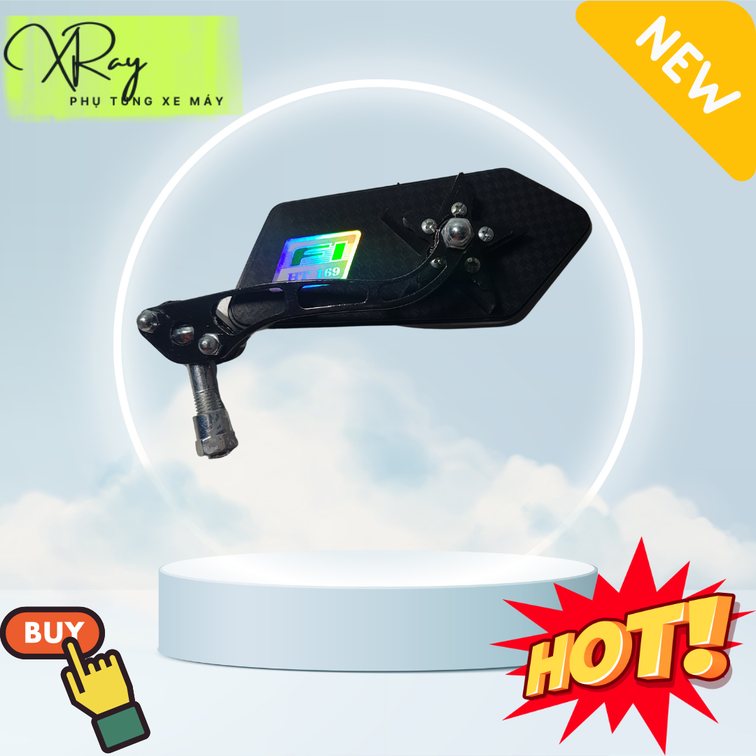 Gương thời trang xe máy 5 cạnh ngôi sao FI phù hợp mọi loại xe( giá 1 cái)