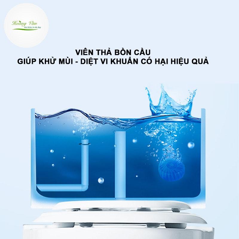 Bịch 10 viên thả bồn cầu - Giúp tẩy mọi cặng bám thành bồn cầu, khử khuẩn khử mùi hôi hiệu quả