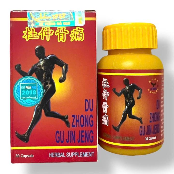 Viên uống Du Zhong Gu Jin Jeng hỗ trợ đau nhức xương khớp, đau mỏi cổ vai gáy, tê bại tứ chi, đi lại khó khăn - Xuất xứ Đài Loan - Mã số 1525