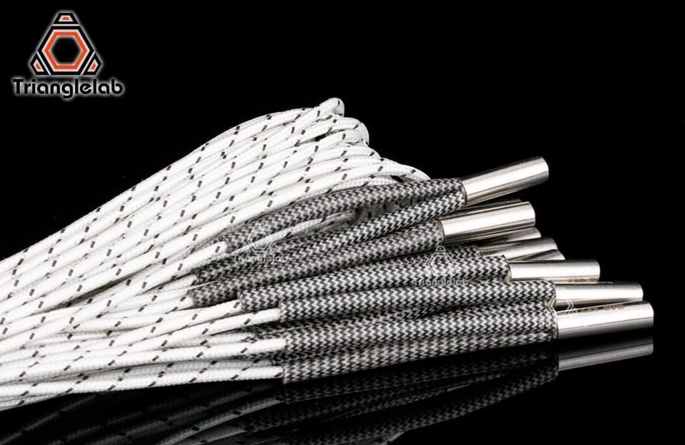 Máy in 3D Trianglelab 6*20 mm 12V / 24V 50W Hộp đựng nóng với cáp 100cm cho máy in 3D cho V6 Hotend Volcano MK8 MK9