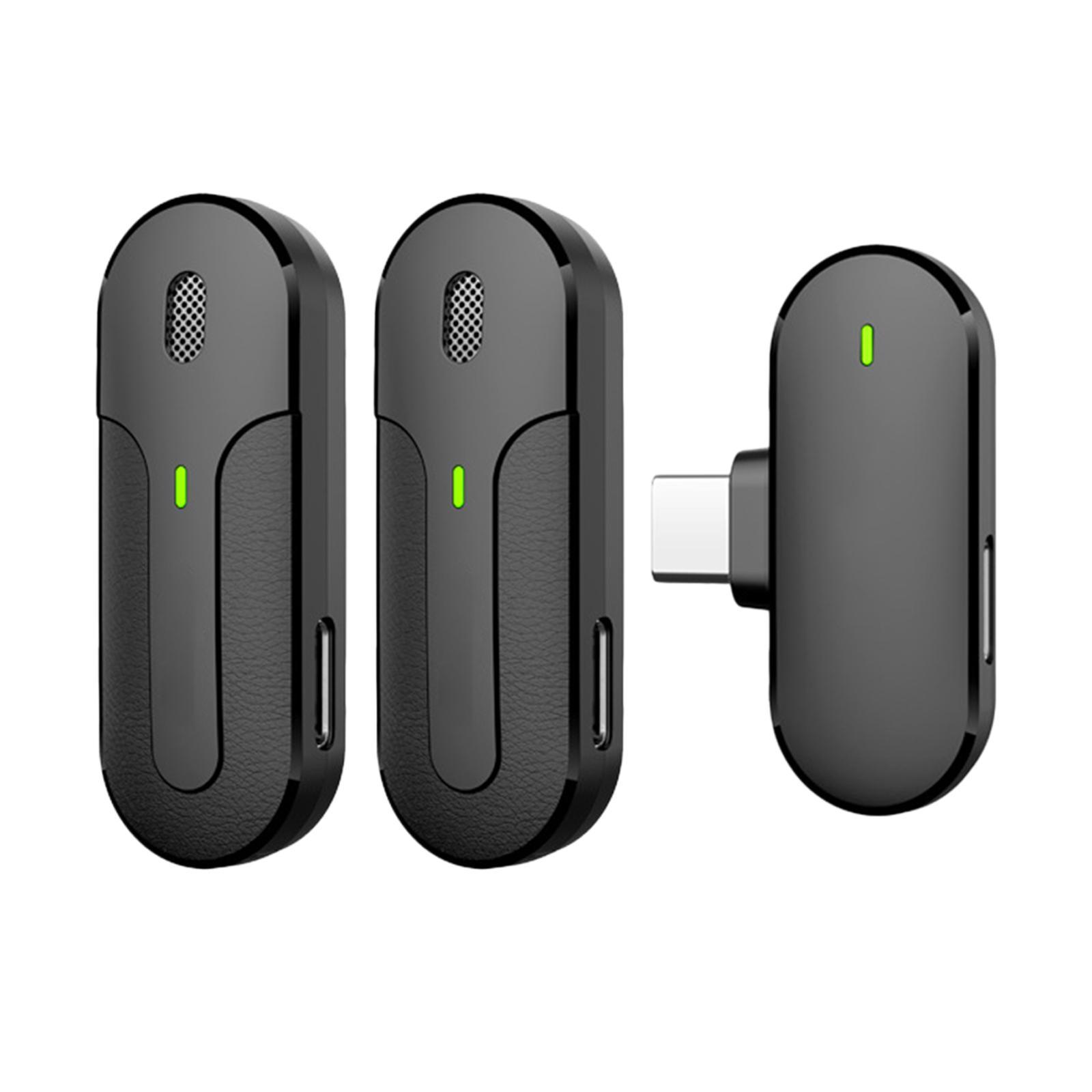Wireless Lapel Mic Lavalier Microphone USB C with Charging Case Lavalier Lapel Mic