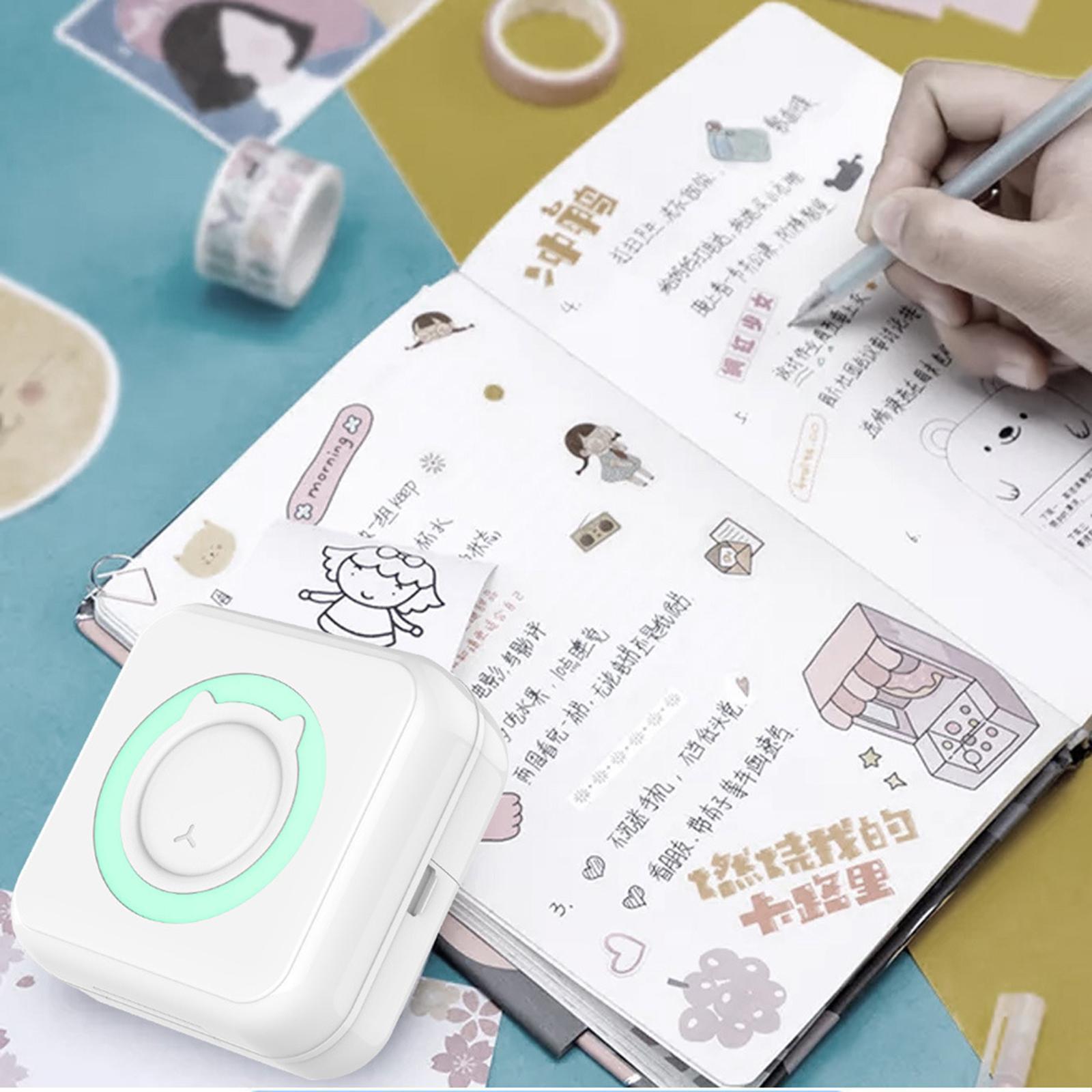 Portable/ Mini/ Pocket Printer for /Android, Bluetooth Mini Thermal Printer/Photo Phone Mobile Printer- with Printing Paper for Journal, Notes