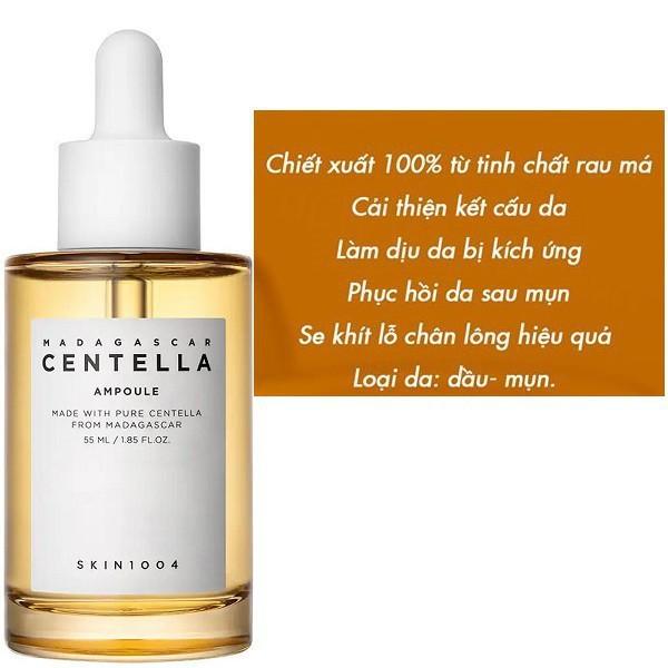 Combo 2SP Làm Dịu Da Chiết Xuất Rau Má Skin1004 Madagascar Centella (Serum100ml + KCN50ml)