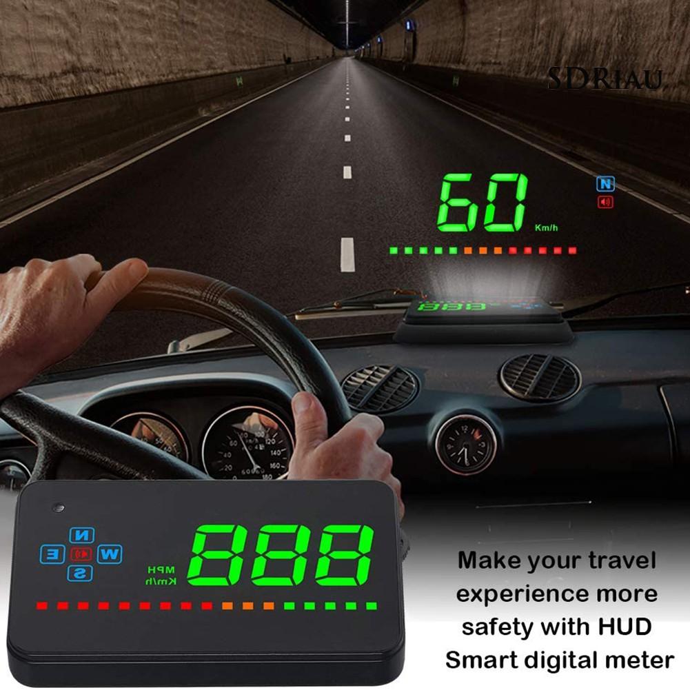Bộ Hiển Thị Tốc Độ Trên Kính Chắn Gió Có Cổng Sạc Usb Kèm Phụ Kiện Cho Xe Hơi
