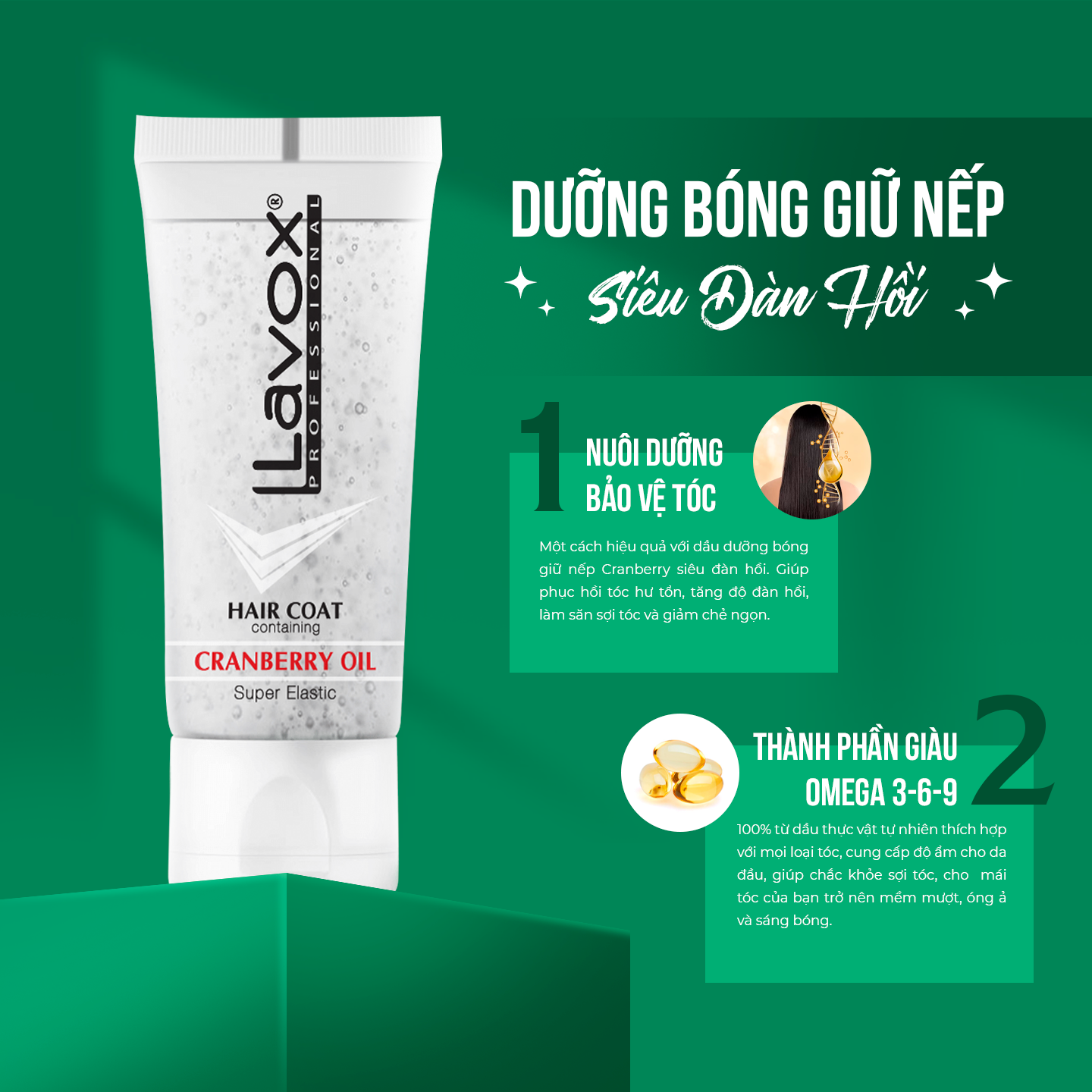 Dưỡng Bóng Giữ Nếp Cranberry - Siêu Đàn Hồi Lavox