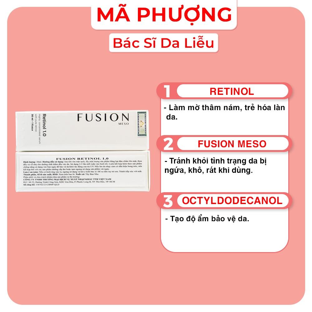 Retinol Fusion 1% Meso Therapy Kem dưỡng da, chống lão hóa, mờ nám, giảm mụn trẻ hóa làn da (30ml)