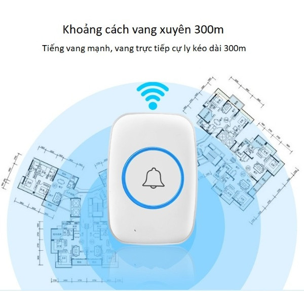 Chuông đôi cao cấp không dây chống nước CazA10