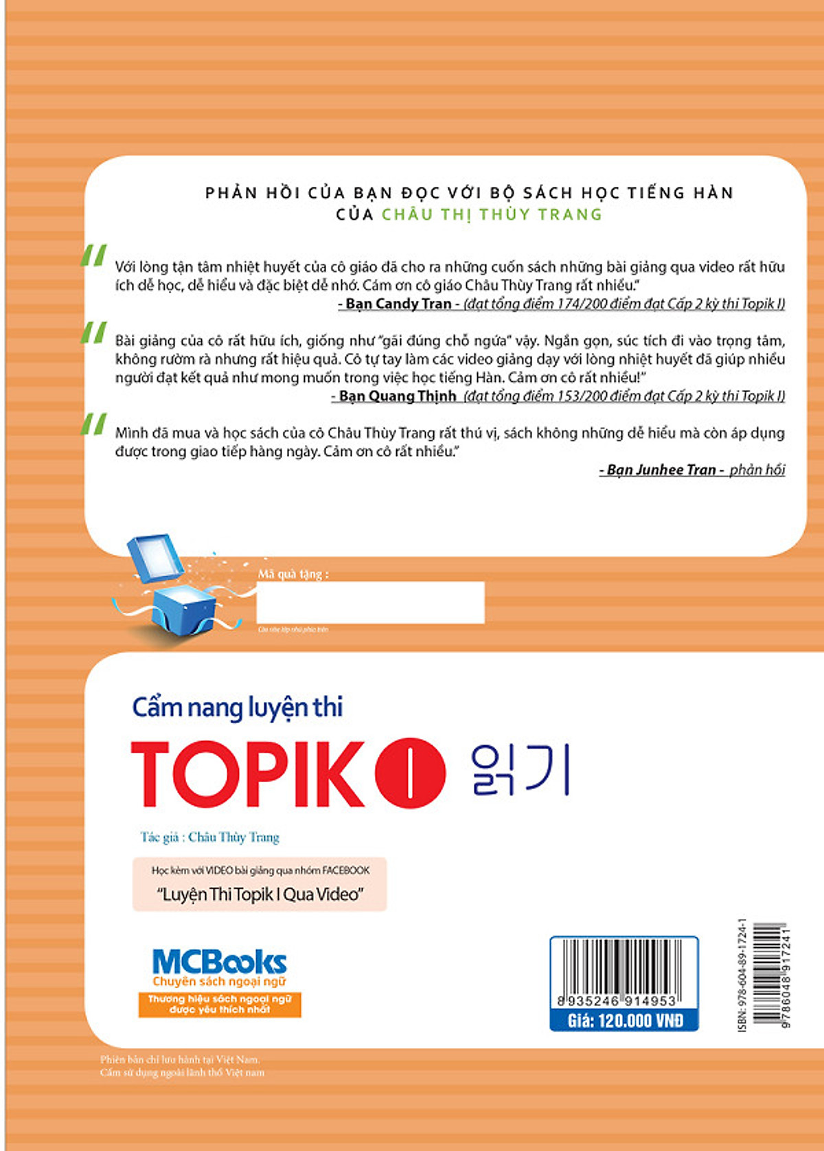 Combo Bộ 2 Cuốn: Ngữ Pháp Tiếng Hàn Thông Dụng Sơ Cấp + Cẩm Nang Luyện Thi Topik 1 (Học Cùng App MCBooks) - MinhAnBooks