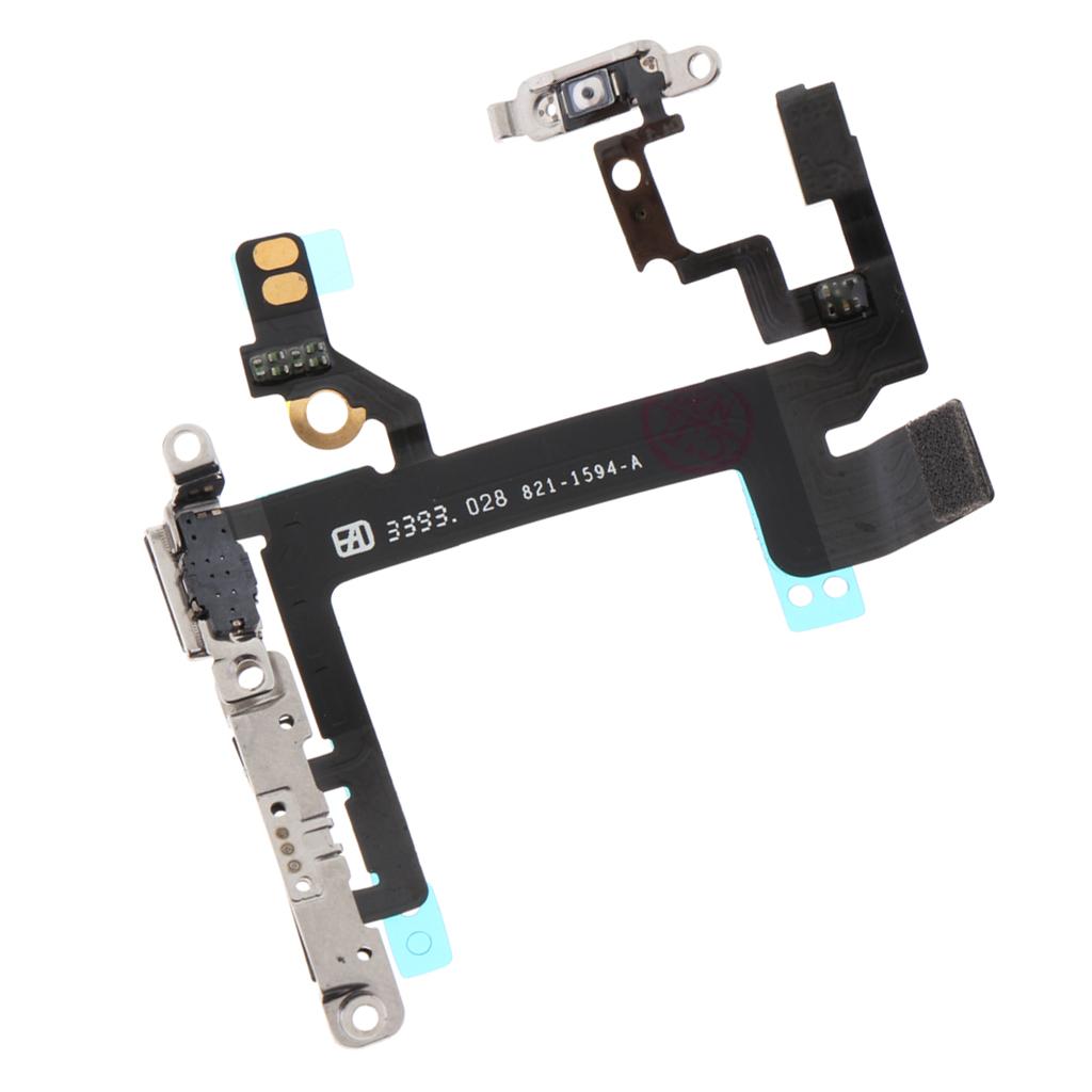 Power Volume On/Off Button Flex Cable Replacement for iPhone 5/5S/6/6S Plus/4/4S
