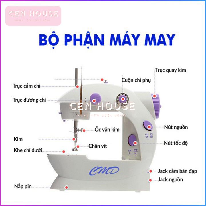 Máy may mini gia đình để bàn có đèn kéo tiện dụng