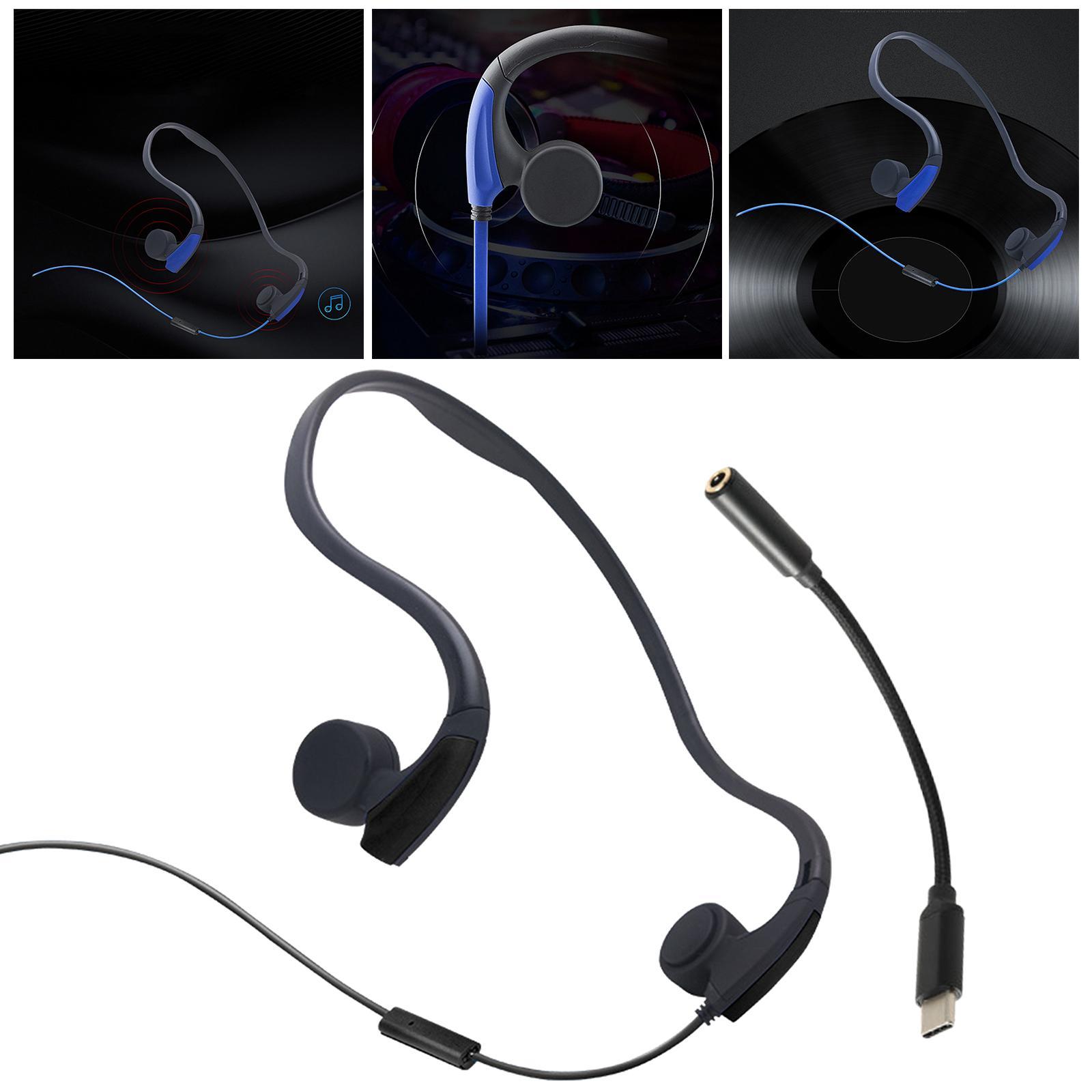 Bone Conduction Wired Headset Voice Control Headphones for Running Outdoor Sport