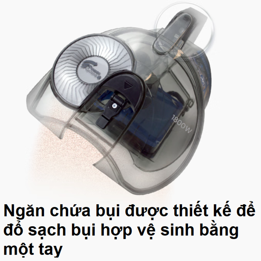 Máy hút bụi cao cấp Philips PowerPro Expert FC9735/81 công suất 1800W - Hàng Chính Hãng, Bảo Hành 2 Năm