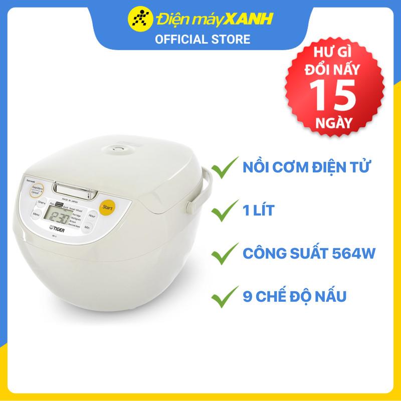 Nồi cơm điện tử Tiger 1 lít JBV-S10W - Hàng chính hãng