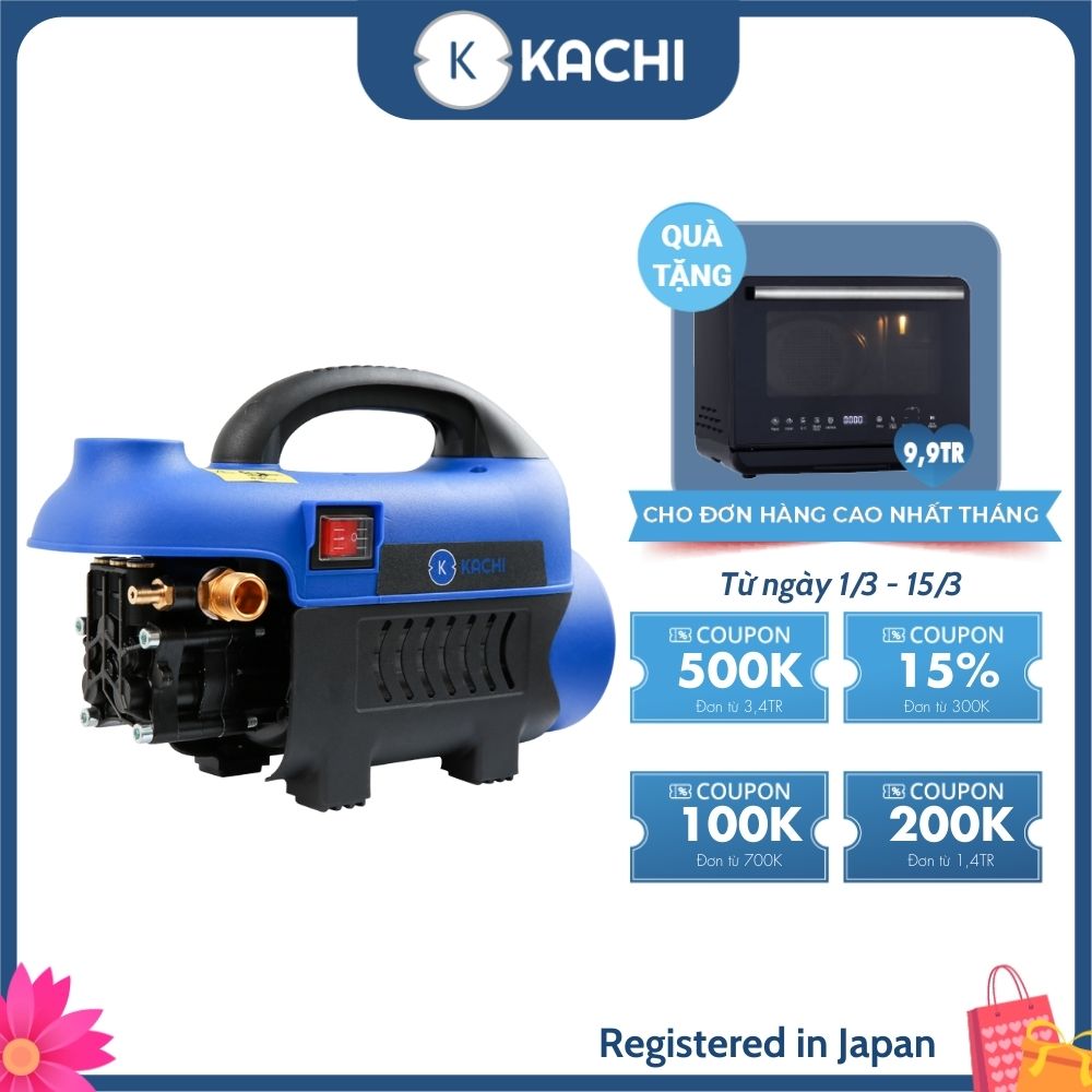 Máy xịt rửa xe cao áp cảm ứng từ Kachi MK164 1400W - Hàng chính hãng