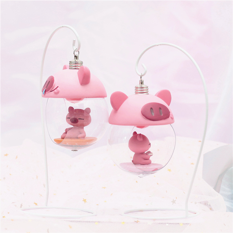 Đèn Heo Hồng Đọc Sách