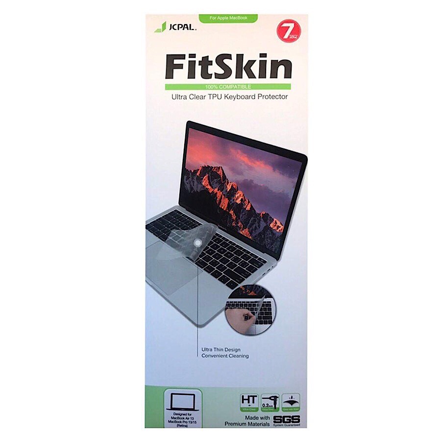 Miếng phủ bàn phím bảo vệ cho MacBook Air 13&quot; / 15&quot; (đời 2015 - 2017) hiệu JCPAL FitSkin Tpu (hàng nhập khẩu)