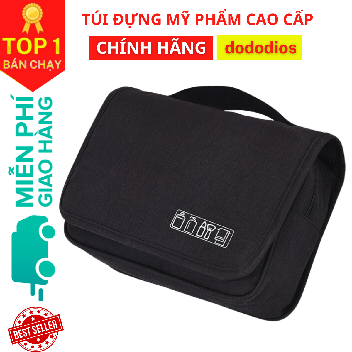 Túi đựng mỹ phẩm đồ trang điểm đồ du lịch chống thấm nước - Hãng dododios - Mã 02