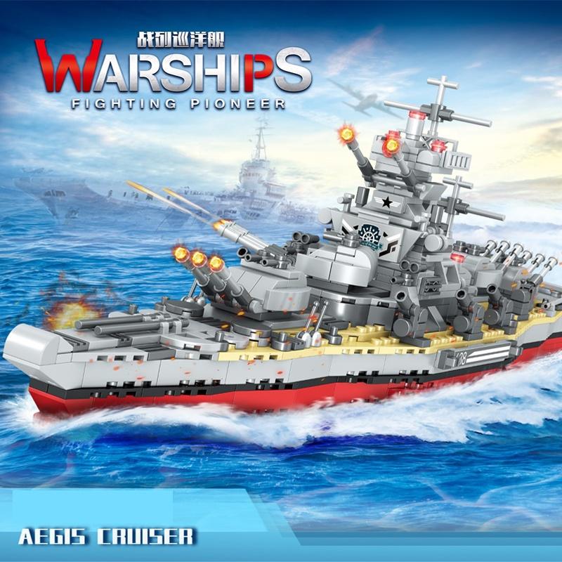 Đồ chơi Lắp Ráp Thuyền Chiến Lục Quân, ZheGao QL0173 Warships Fighting Pioneer, Xếp hình thông minh
