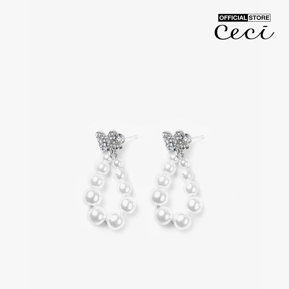 CECI - Khuyên tai nữ chuỗi hạt ngọc trai nữ tính CC1-09000153-07