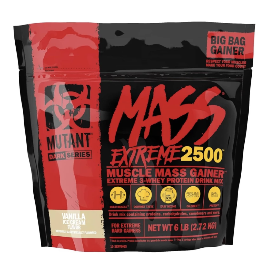Mutant MASS EXTREME 2500, Sữa Hỗ Trợ Tăng Cân, Tăng Cơ Nạc, Calo và Protein Cao | Nhập Khẩu Canada