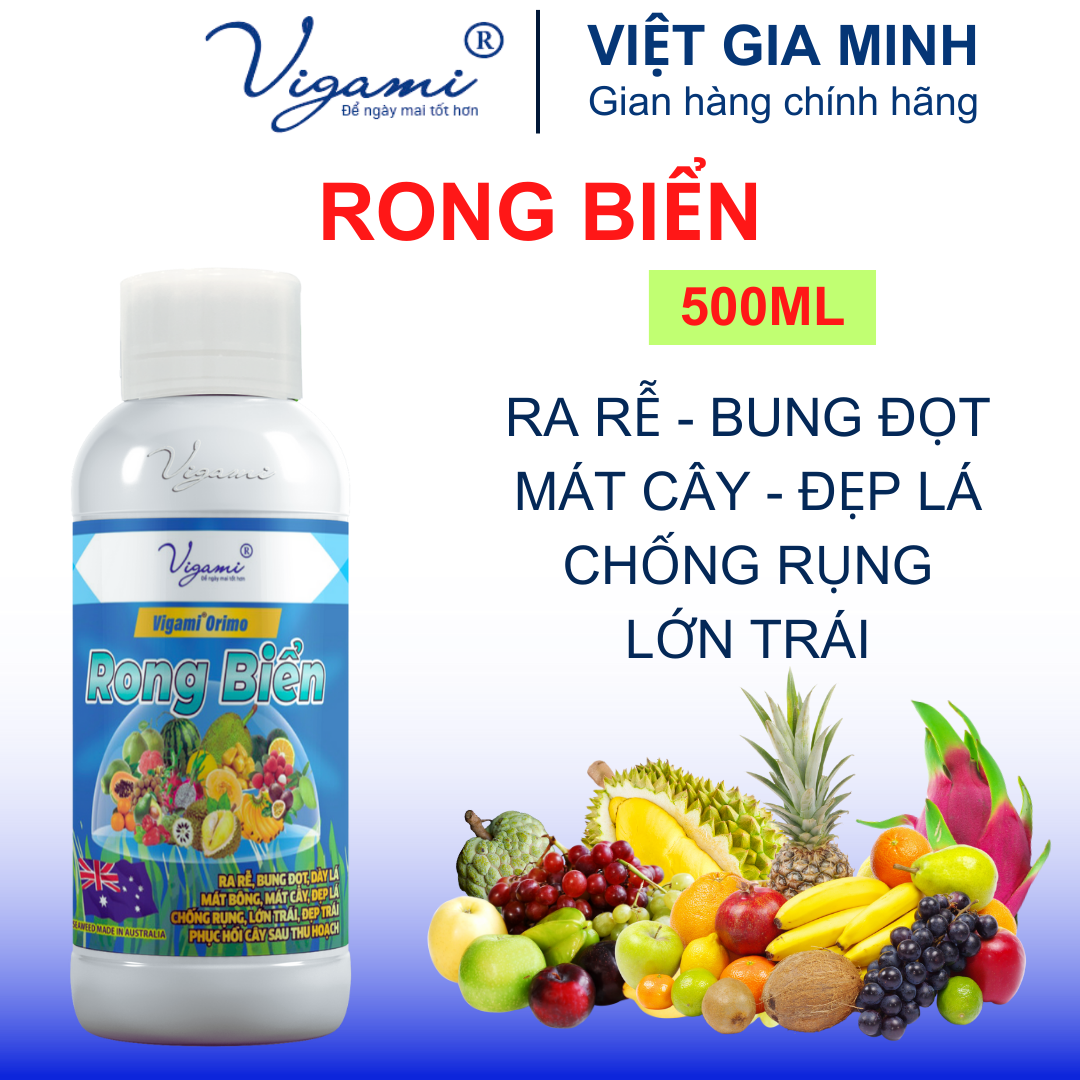 PHÂN BÓN VIGAMI ORIMO RONG BIỂN - Mát cây, ra rễ, lớn trái,chống rụng 500ml