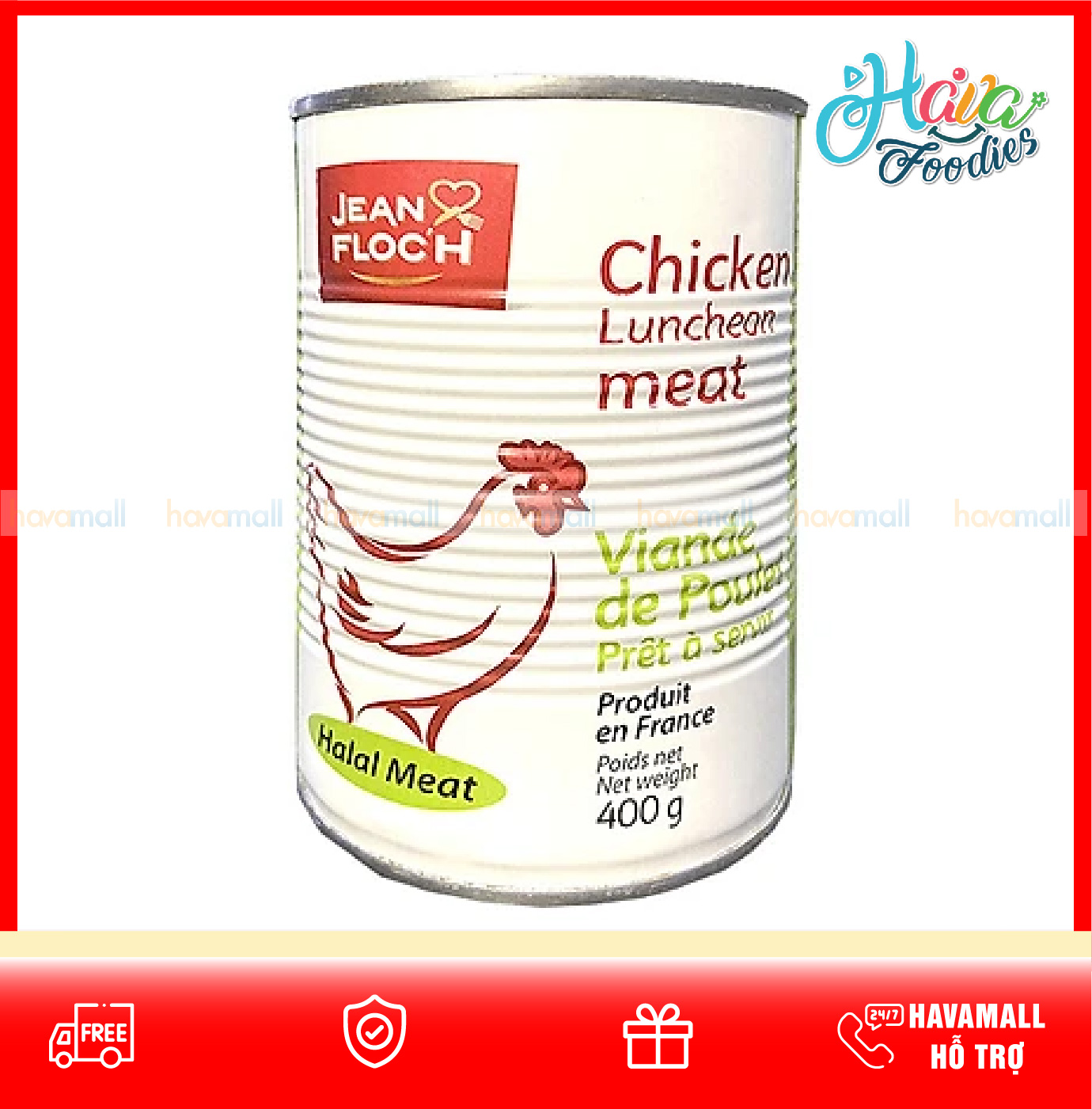 Patê Thịt Gà Tây - Chicken Luncheon Meat 400gr