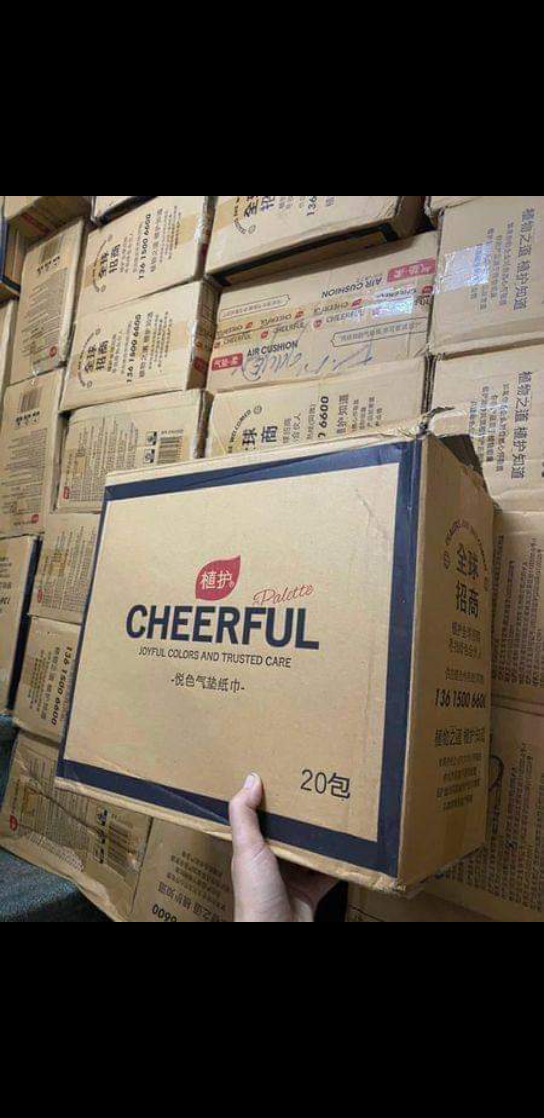 Giấy ăn cao cấp cheerful thùng 20 gói 4 lớp siêu dai