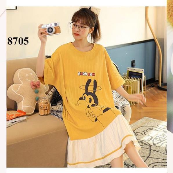 Váy mặc nhà dáng suông dài Oversize, váy mặc nhà, váy suông phong cách trẻ trung - cá tính B43