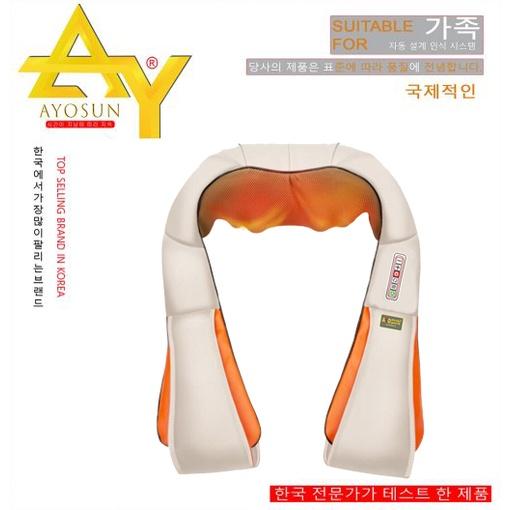 Chính Hãng Ayosun- Đai Đeo Massage 16 bi cổ vai gáy lưng chuyên sâu AYOSUN Hàn Quốc
