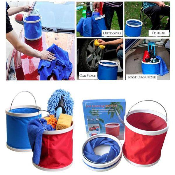 Xô vải gấp gọn đựng nước trên ô tô du lịch câu cá 11 Lít