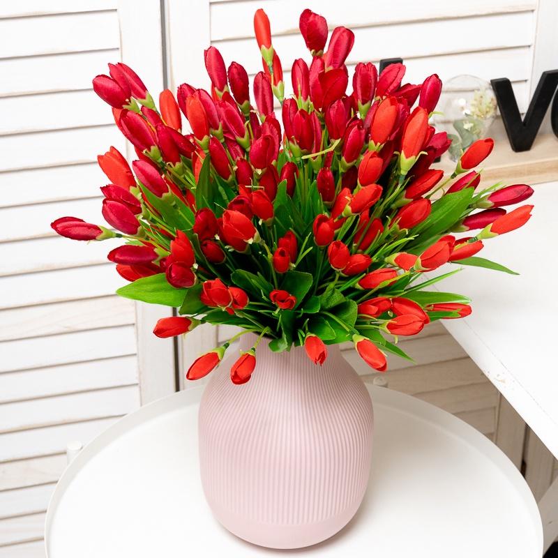 Hoa Tulip Nhân Tạo Trang Trí Văn Phòng/Tiệc Cưới